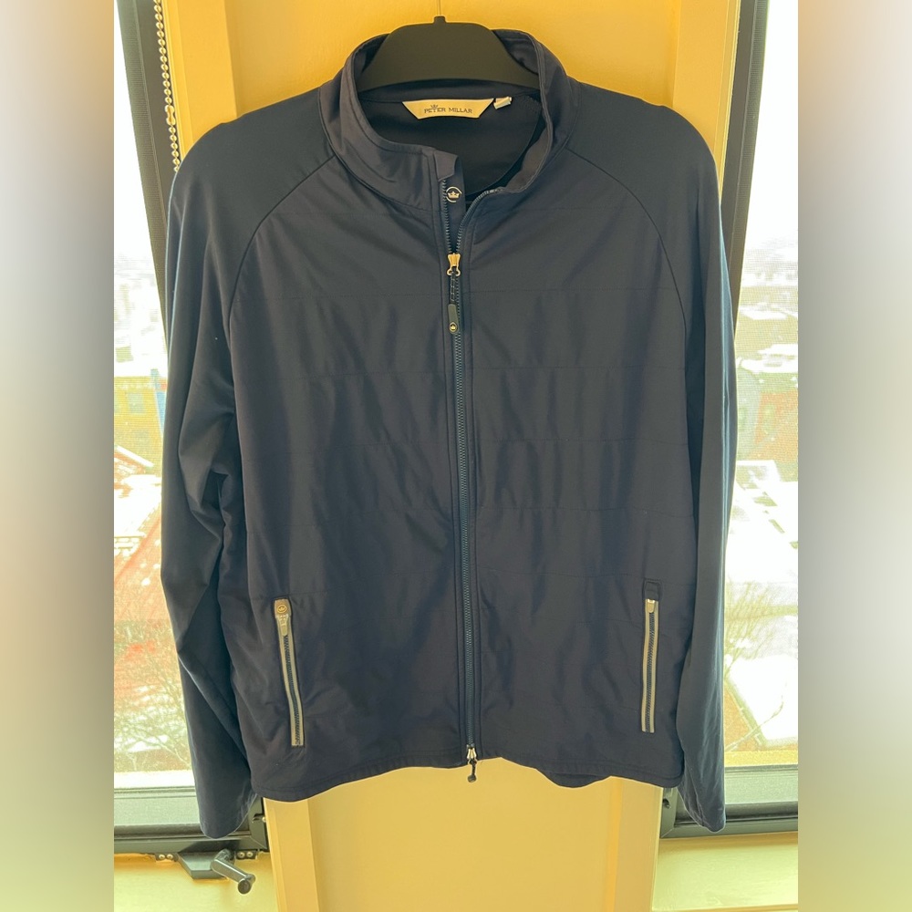 Peter Millar Merge Stretch Hybrid Quilted Water Resistant Jacket - Navy Size L
